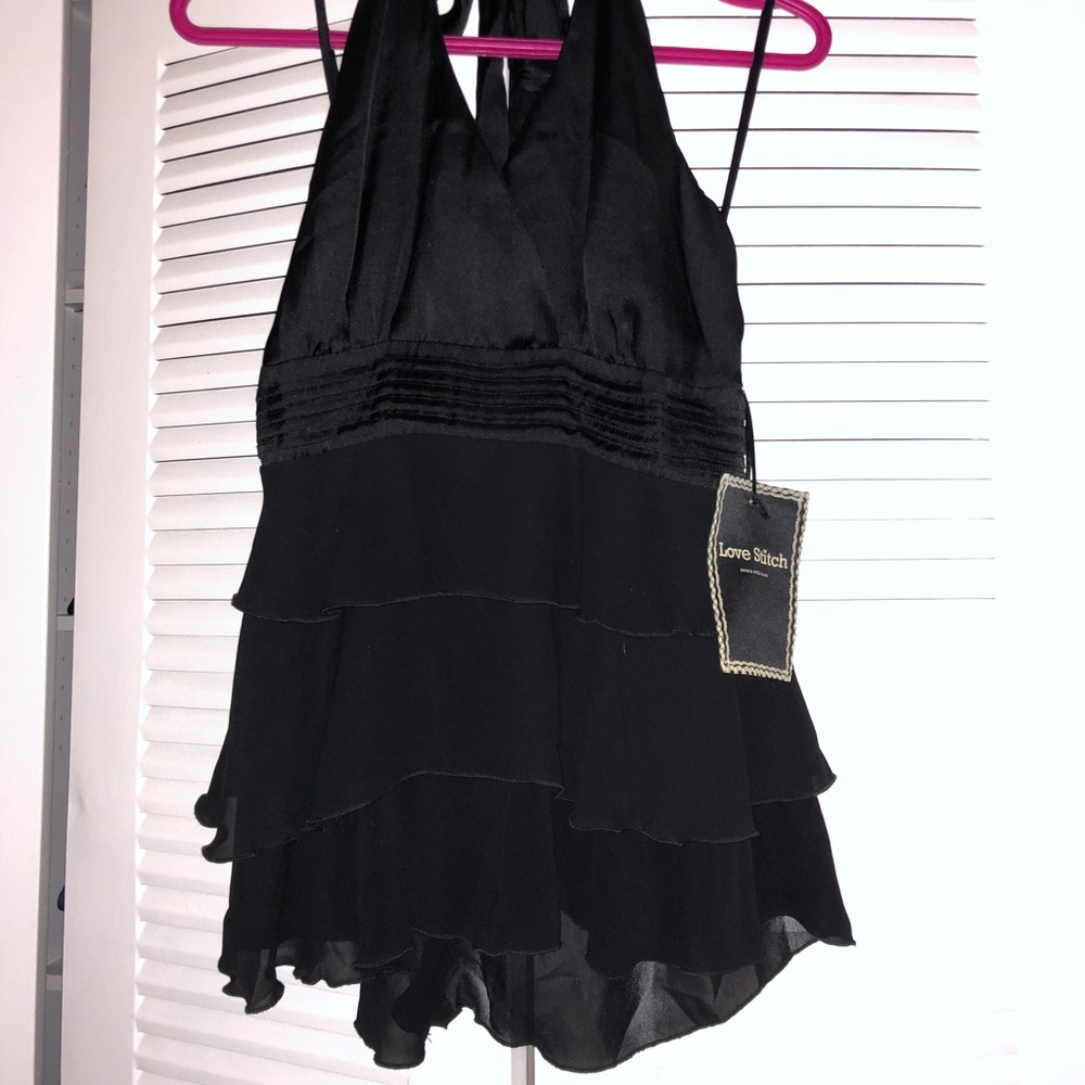 BRAND NEW HALTER layered top